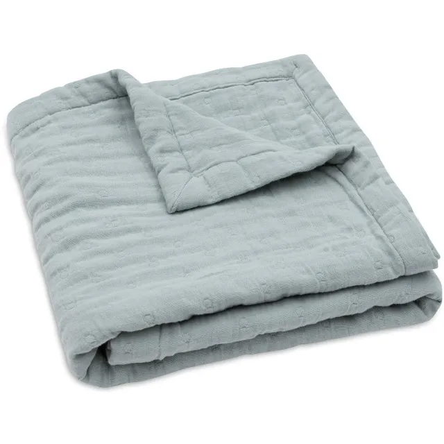 Jollein hydrofiele wiegdeken Jacquard Sea Green Zeegroen