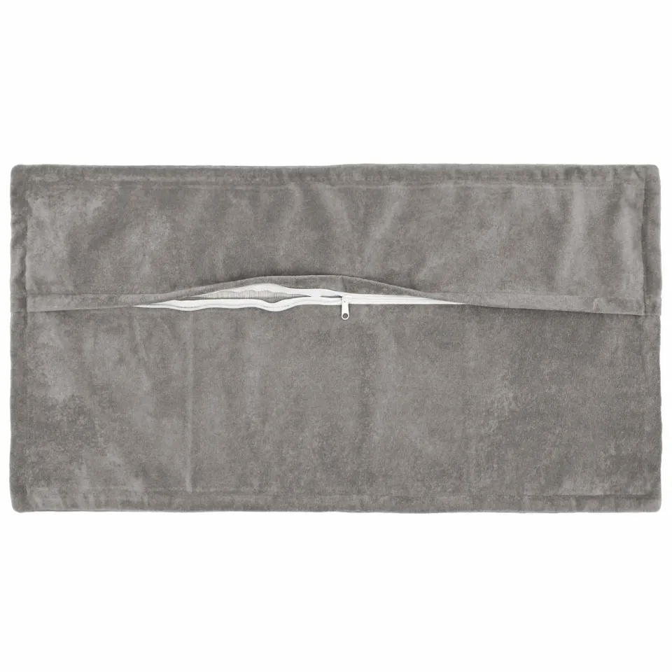 vidaXL Kussensloop 6 st HOUTEN Lichtgrijs 40 x 80 cm Microfiber Fleece, foto 3