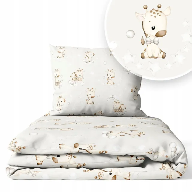 Ankras Kinderbeddengoed 2-delig - Beige Girafjes