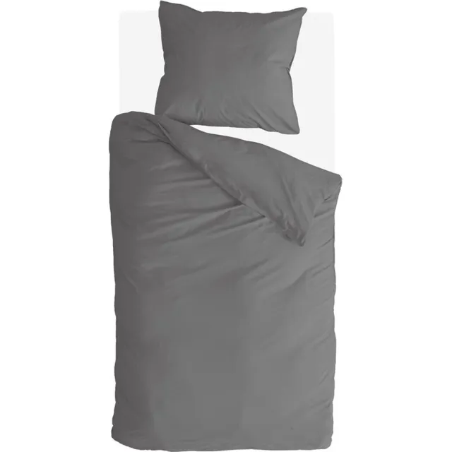 BYRKLUND Dekbedovertrek Sleep Softly - 155x220 - 100% Katoen - Off Black