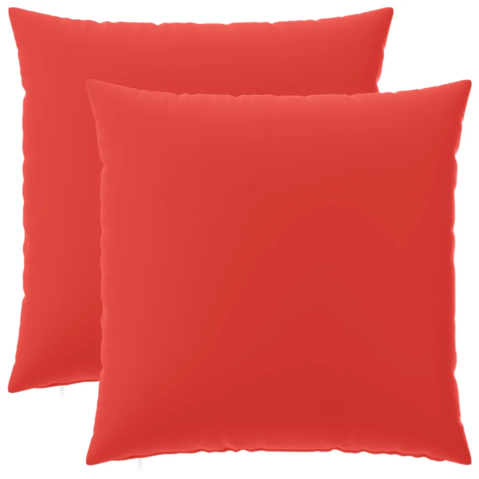 vidaXL Kussensloop 2 st HEERLEN Rood 80 x 80 cm Polyester