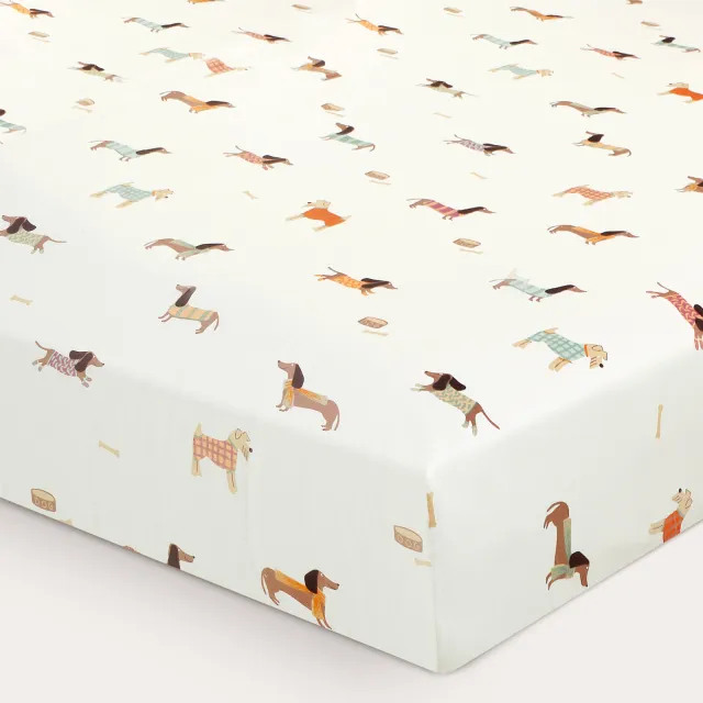 NOUS Kids katoenen kinderhoeslaken 150 x 70 cm wit