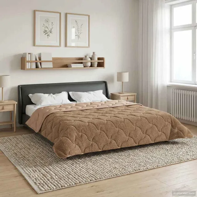 vidaXL Vol jaar dekbed 200 x 240 cm Taupe