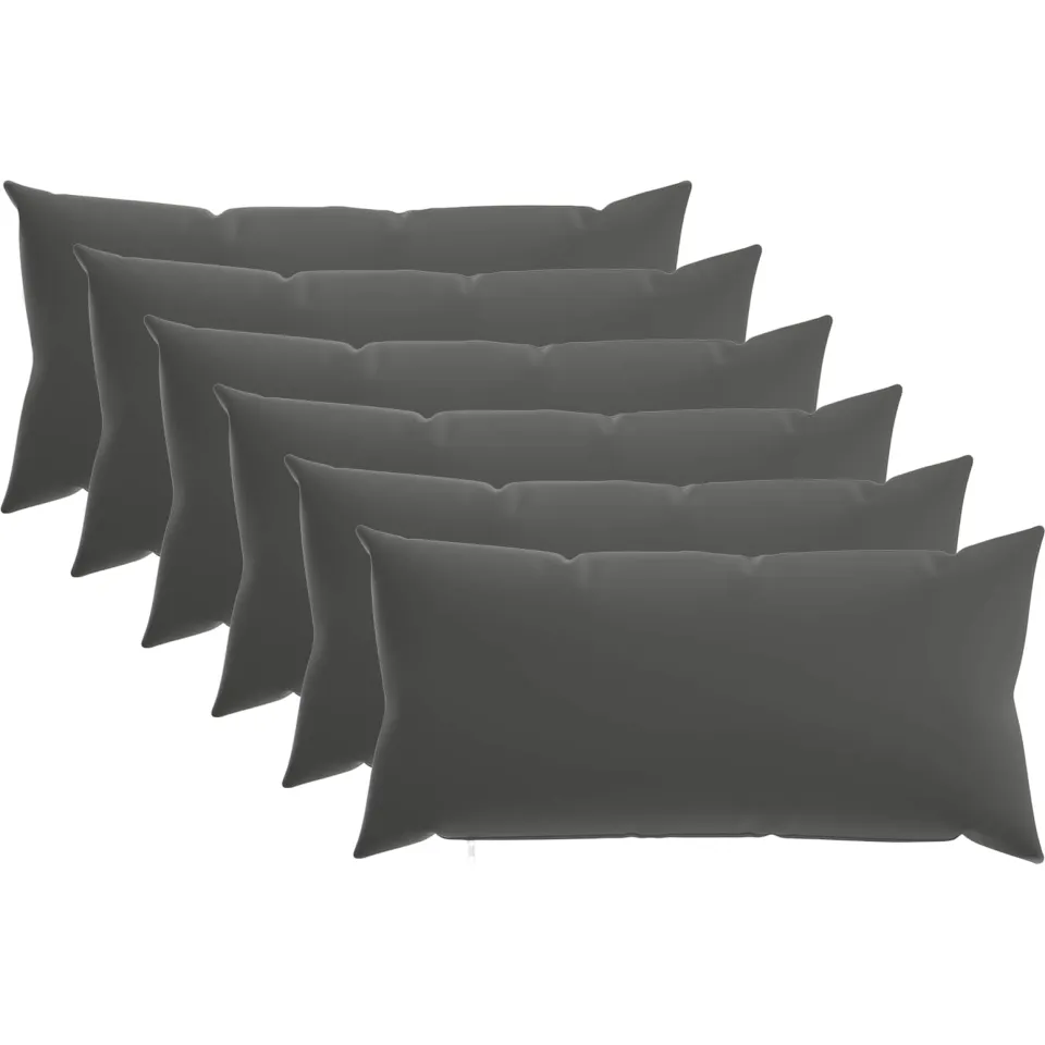 vidaXL Kussensloop 6 st HEERLEN Antraciet 40 x 70 cm Polyester, foto 3
