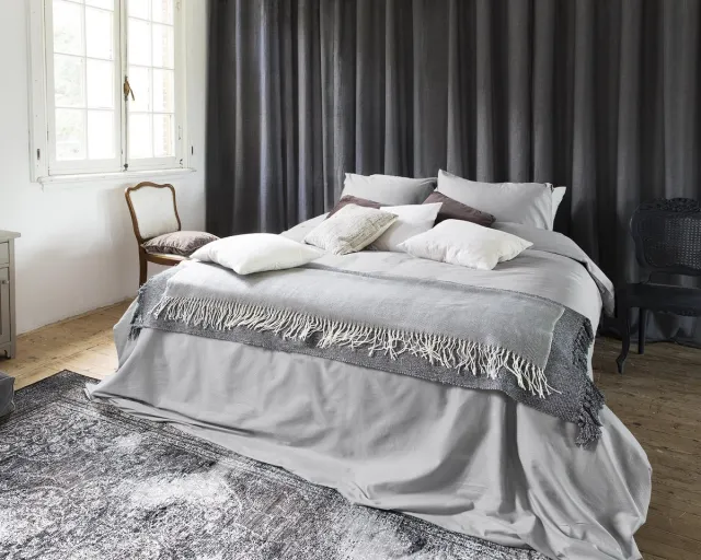 Primaviera Deluxe Hotel Linnen - Dekbedovertrek - Eenpersoons - 140x200/220 + 1 kussensloop 60x70 - Grijs