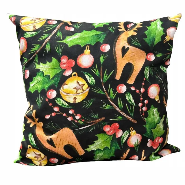 art+design Merloos Katoenen Sierkussenhoes 45x45 cm - Winterse Patronen Meerkleurig