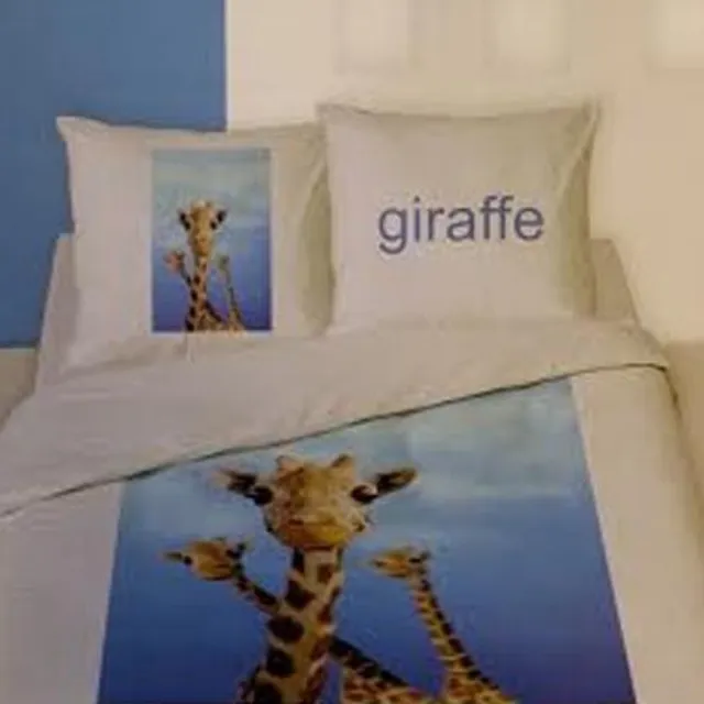 Marissa Giraffe Dekbedovertrek - 1-Persoons - 140x200/220 cm Wit