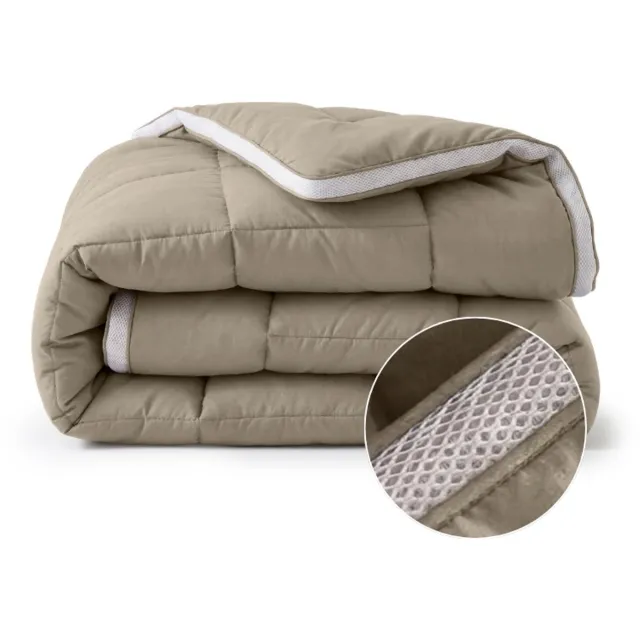 Dekbed-Discounter Sleeptime Dekbed Zonder Overtrek 240 x 200 cm - Dekbed zonder overtrek - Wasbaar op 40 graden - Warmteklasse 2 - Taupe