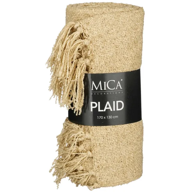 Mica Decorations Trey plaid beige Crème