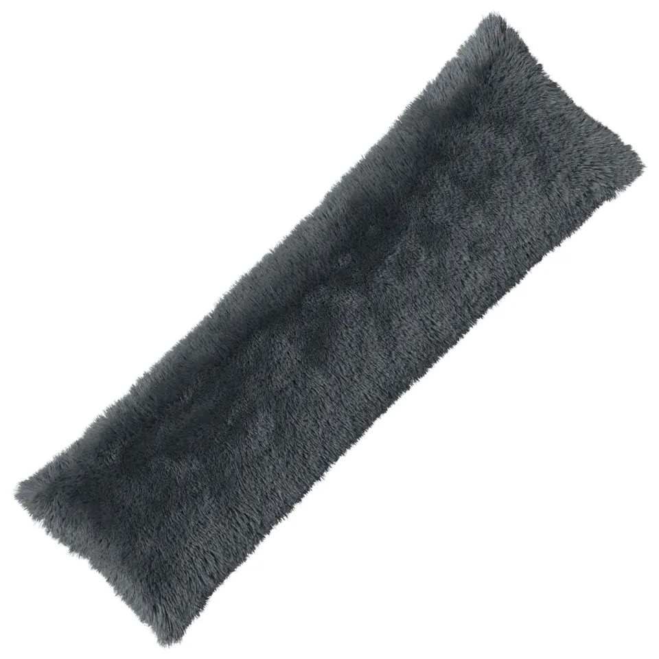 vidaXL Kussensloop HEERLEN Antracietkleurig 40 x 145 cm PV Fleece, foto 3