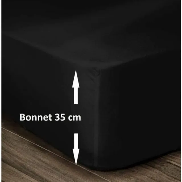 LOVELY HOME Verstelbaar onderlaken Lovely Home Zwart 180 x 200