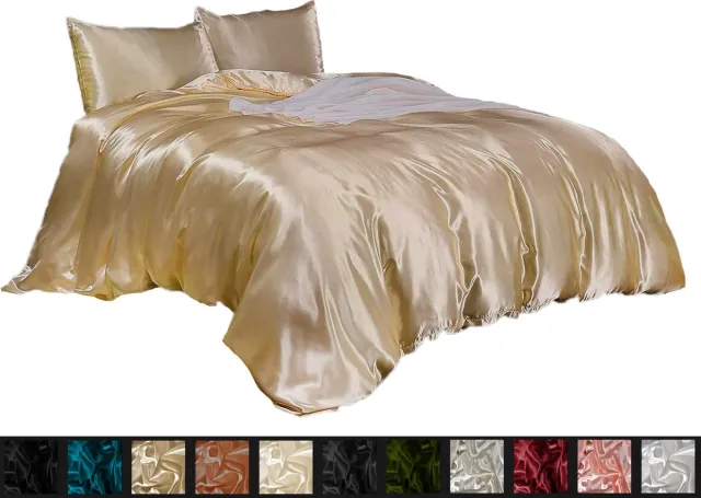 Litalente Satijn Dekbedovertrek - Champagne - 140x220 Litalente - Silk Dekbedovertrek - Glans Satijn