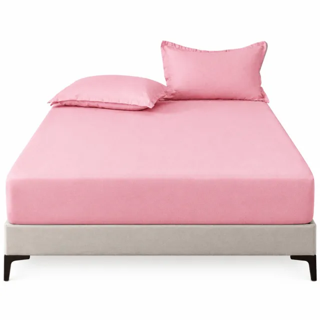 SWGOTA Lichtroze kussenslopen, set van 2, polyester, effen met decoratieve rand