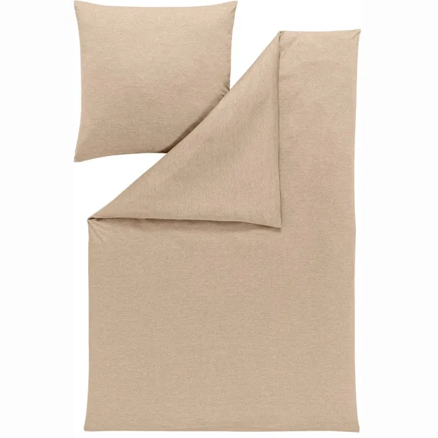 Estella Takoma - Dekbedovertrekset - Mako-interlockjersey - 140 x 200 cm - Bruin