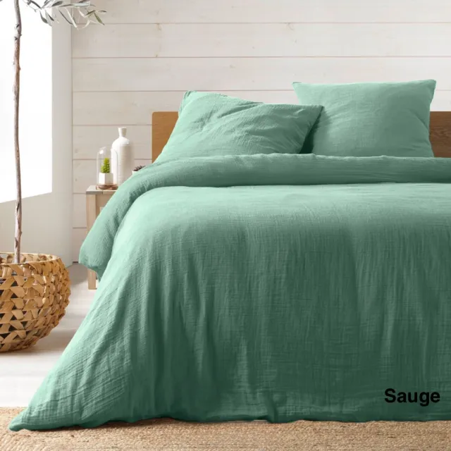KGS Promolinge Katoenen gaas bedset 240 x 220 cm_ Salie