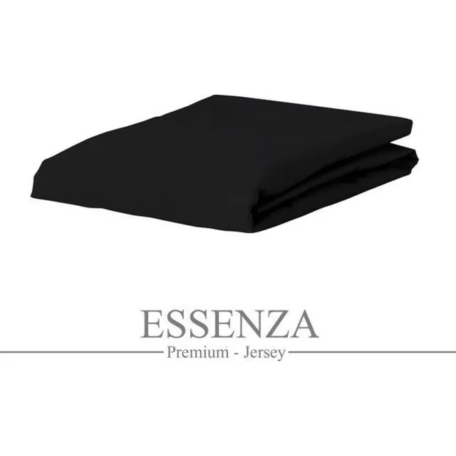 Essenza Hoeslaken Premium jersey 180/200x200/220 Black zwart
