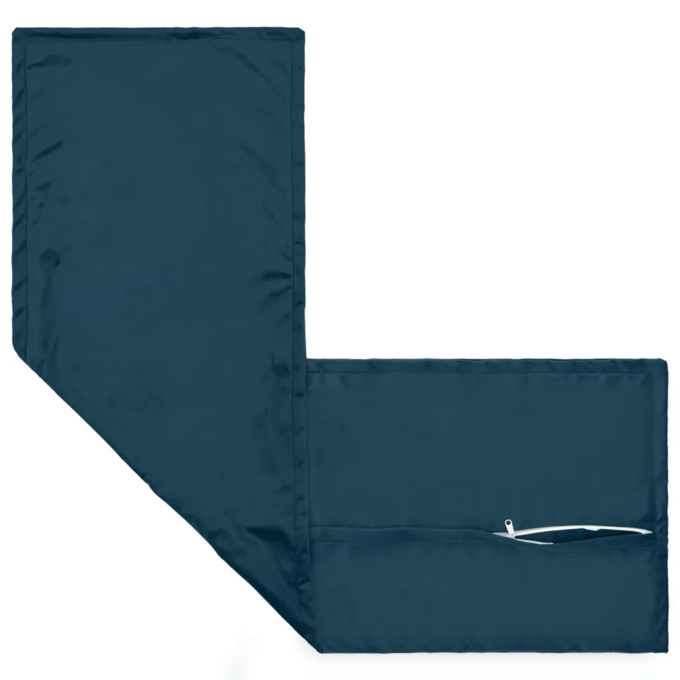 vidaXL Kussensloop 2 st HOUTEN Blauw 40 x 145 cm Fluweel, foto 4