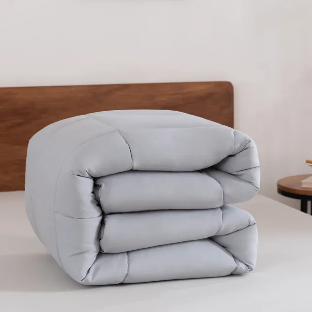 Snoozella ComfyBed 140x200 - Lichtgrijs - Dekbed zonder overtrek - Wasbaar hoesloos dekbed - 30 nachten proefslapen - All season winterdekbed & zomerdekbed Licht Grijs