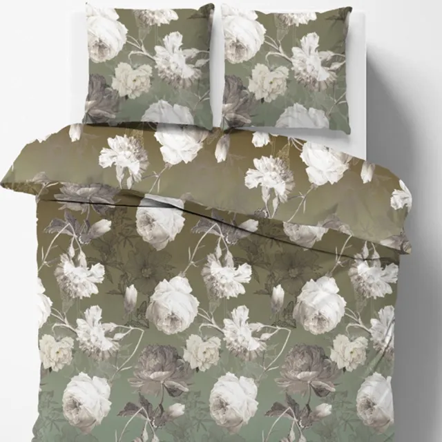 iSleep Dekbedovertrek Aafke - Litsjumeaux - 240x200/220 cm - Groen