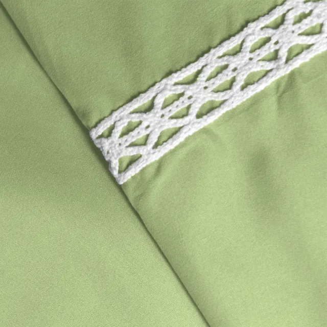 Zydante Dekbedovertrek - Hotel Home Collection – Microlinnen – Luxe Hotel Look – Ademend en Vochtregulerend – Comfortabel Beddengoed - Dorothy - Mos Groen
