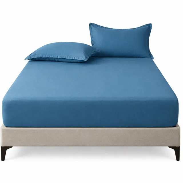 SWGOTA Blauw hoeslaken - Polyester - Effen