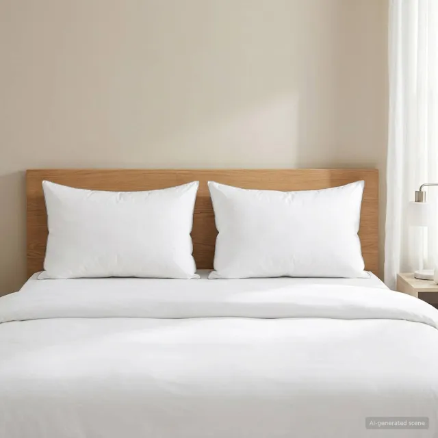 vidaXL Hoofdkussen 2 st 60 x 70 cm Australisch Wol Wit