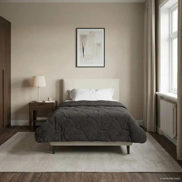 vidaXL Zomer Dekbed 140 x 200 cm Zomer anthraciet, foto 2