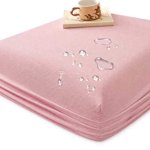 SWGOTA Waterdichte matrasbeschermhoes 153 × 203 cm - roze geborstelde stof - hoeslakenmodel voor matrassen tot 30 cm hoog - 1 stuk