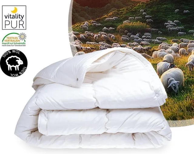 Bestrest Bedden Wollen dekbed - Texel Comfort - 4-seizoenen dekbed - Tijk 100% perkal katoen - 140x220cm - Eenpersoons dekbed Wit