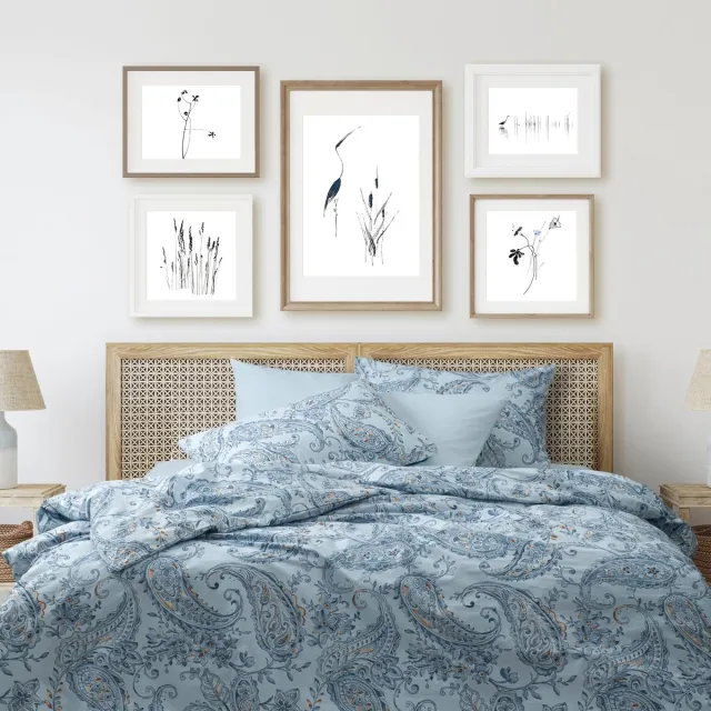 Unyqoos Comfortabel en ademend beddengoed van Turks katoen met ritssluiting blauw