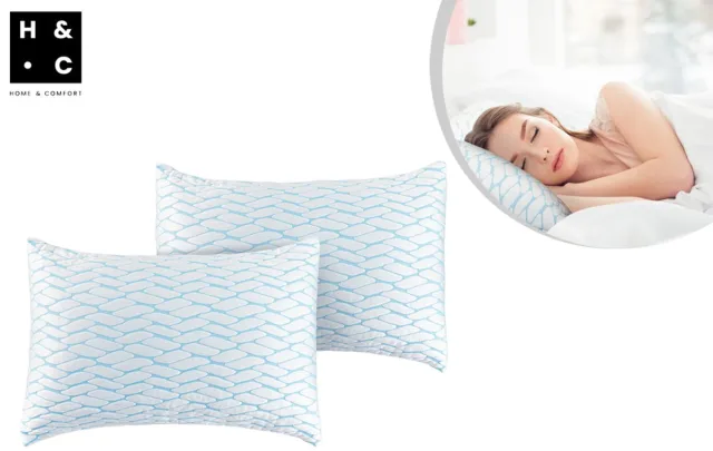 Home & Comfort Duopack verkoelende kussenslopen - 40 x 80 cm Wit