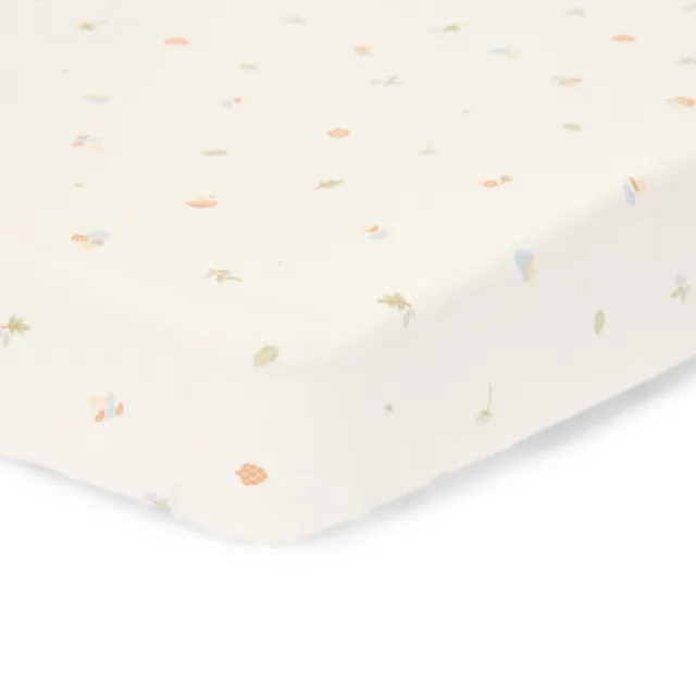 Little Dutch ledikant hoeslaken Forest Treasures Offwhite/blauw/beige