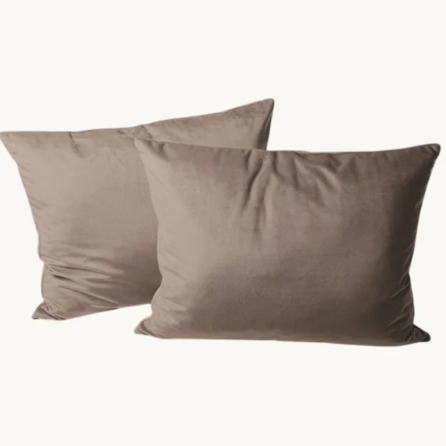 Y-not® Y-NOT Kussenslopen Set - Velvet Taupe Grey - 60x70 cm - 2-pack - Zachte Kussenhoezen voor Comfortabele Nachtrust