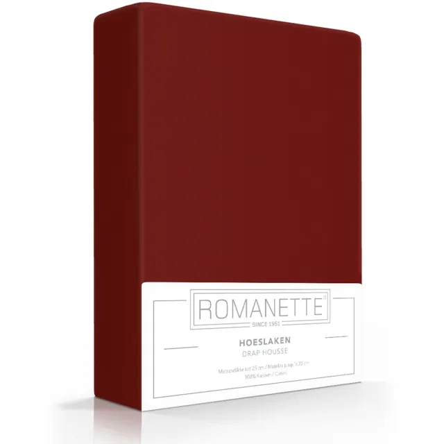 Romanette Luxe Verkoelend Hoeslaken Katoen - Bordeaux Bordo