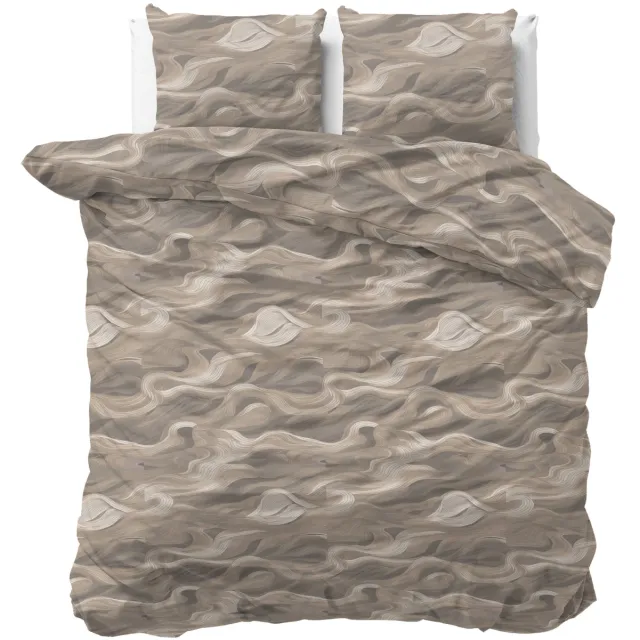 Sleeptime katoenen dekbedovertrek 2-persoons (200x200 cm) Taupe