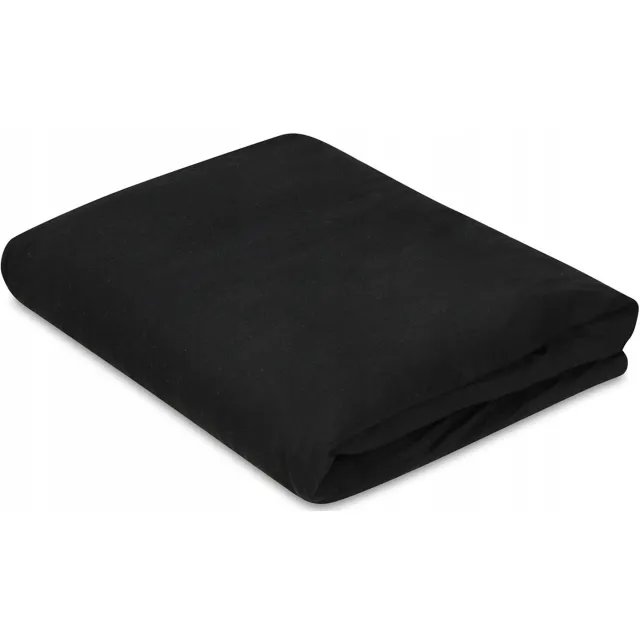 Designpremium Dikke Jersey Hoeslaken met Elastiek - Zwart - 50x70 cm