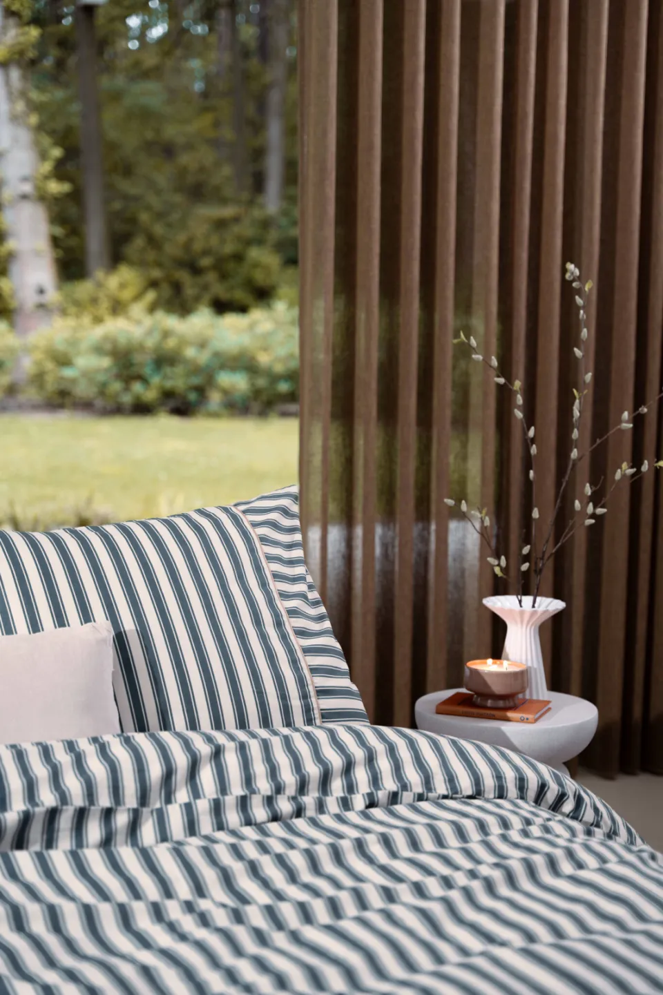 Walra Refined Lines dekbedovertrek katoen blauw, foto 5