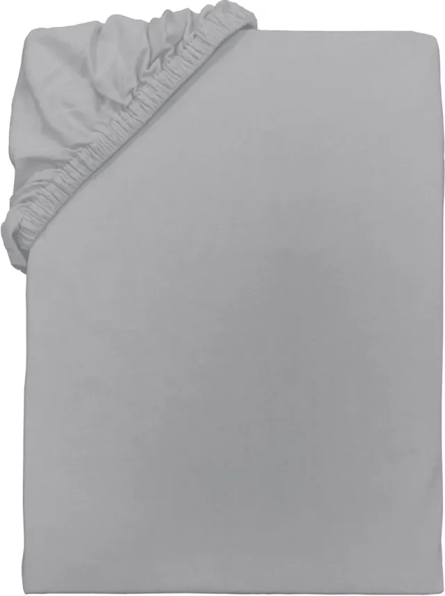 BINK Bedding Hoeslaken Grijs 90 x 200 - 100% Jersey Katoen