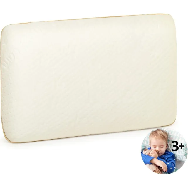 Vitapur Peuter Hoofdkussen - Kinder Hoofdkussen - MemoDream - Hoofdkussen Peuter - Traagschuim Hoofdkussen - Verkoelend Hoofdkussen - Kussen vanaf 3 jaar - Kinderkussen 30x50 cm Gebroken wit