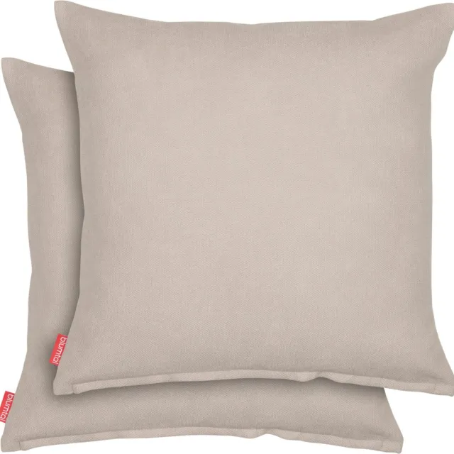 Blumtal Chenille Kussenslopen - Set van 2 - Zacht en met Blinde Rits - Kussenhoes 45 x 45, Taupe