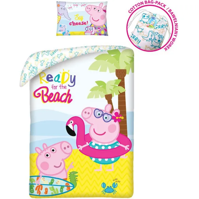 Peppa Pig Dekbedovertrek Summer ready 140 x 200 cm katoen Multicolor
