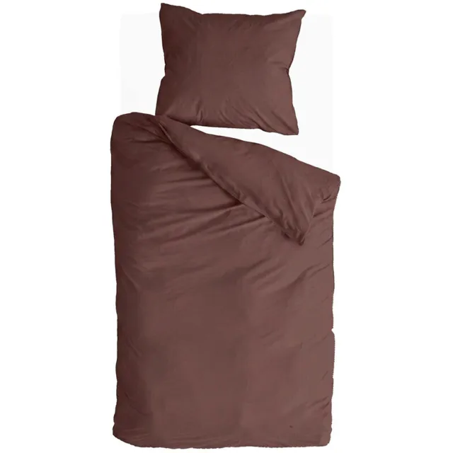 BYRKLUND Dekbedovertrek Quiet Cozy - 140x220 - 100% Katoen (BCI) - Aubergine