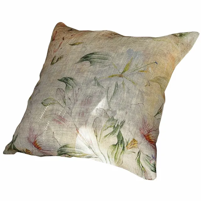 Loberon Kussenhoes Florevin groen/roze