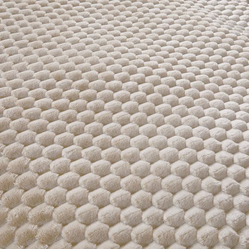 Teddy Hexagon dekbedovertrek - crème-wit