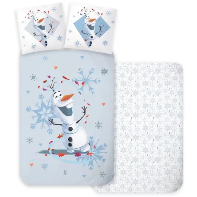 Disney Frozen Frozen Olaf Dekbedovertrek 100 x 135 cm - Katoen - 40 x 60 cm Blauw