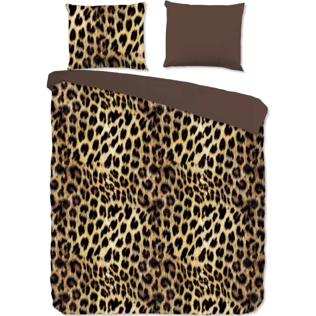 Pure Dekbedovertrek "luipaardprint" - Bruin - Microfiber Brown