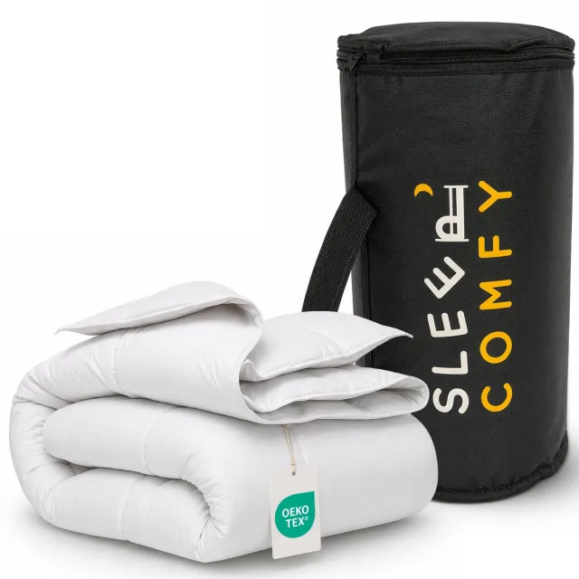 Sleep comfy Pure Series - All Year Dekbed Enkel - 240x220 cm - Anti Allergie - Dons Dekbed - Tweepersoons Dekbed- Zomerdekbed & Winterdekbed Wit