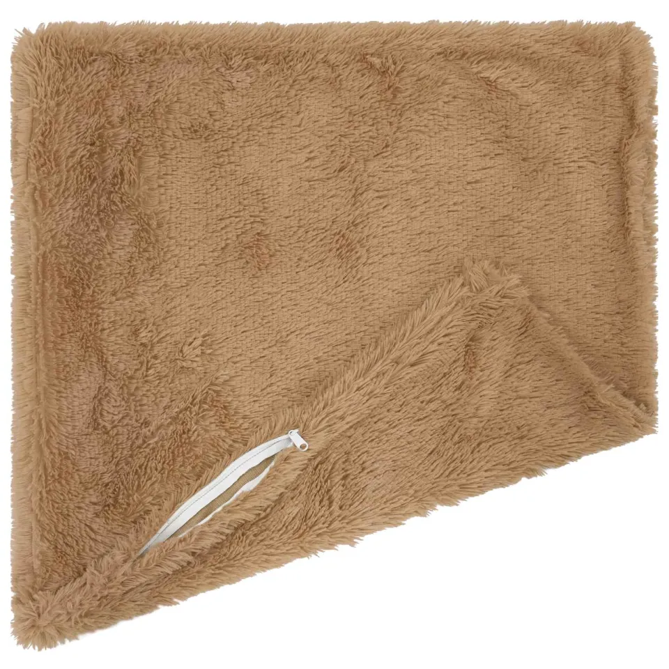 vidaXL Kussensloop 12 st HEERLEN Taupe 40 x 40 cm PV Fleece, foto 3