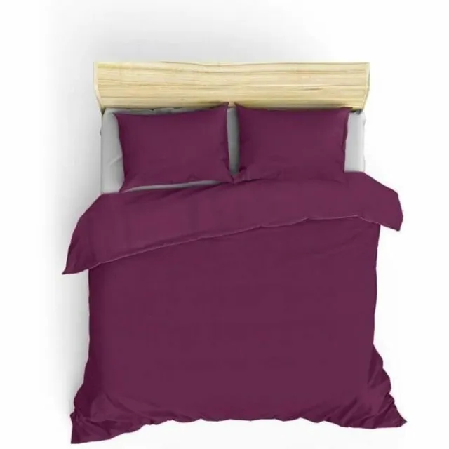 bigbuy Home Dekbedovertrek set Paars Bed van 200 3 Onderdelen