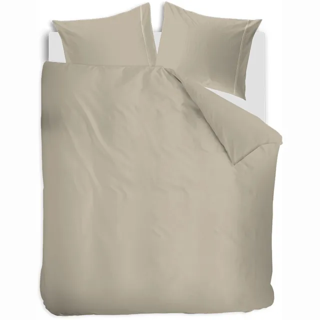 Auping Beige satin Dekbedovertrek - Tweepersoons 200 x 220 cm - Katoensatijn - Beige